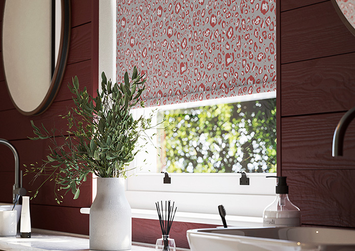 Leopard Luxe, Crimson - Twist&Fit Roller Blind - Image 5